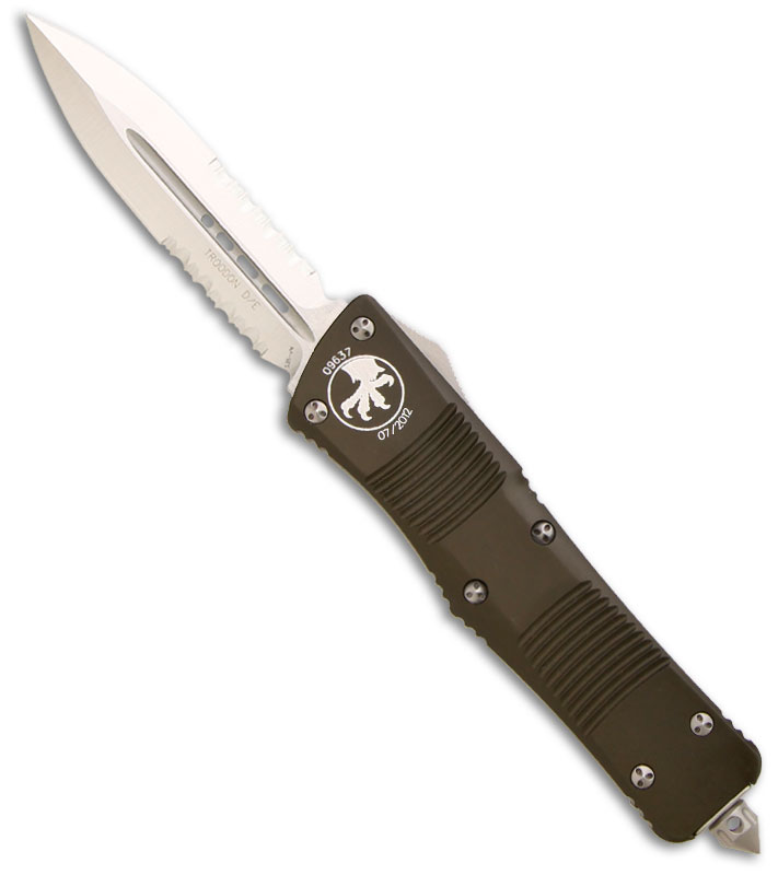 Microtech Combat Troodon Green Satin at Bladehq.com